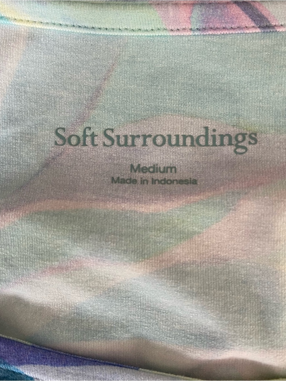 NWT Soft Surroundings Stella Dress Maxi Scoop Neck Half Sleeve Blue Aqua Green M - Picture 11 of 16